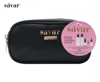 Savar 天然精华面部套装 干性肌(3件套+赠品1件+化妆包) Savar 天然精华面部套装 干性肌(3件套+赠品1件+化妆包)
